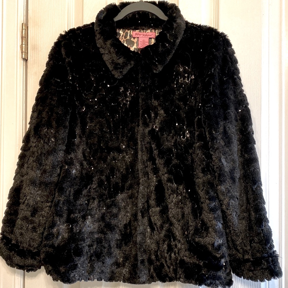Betsey Johnson faux fur jacket